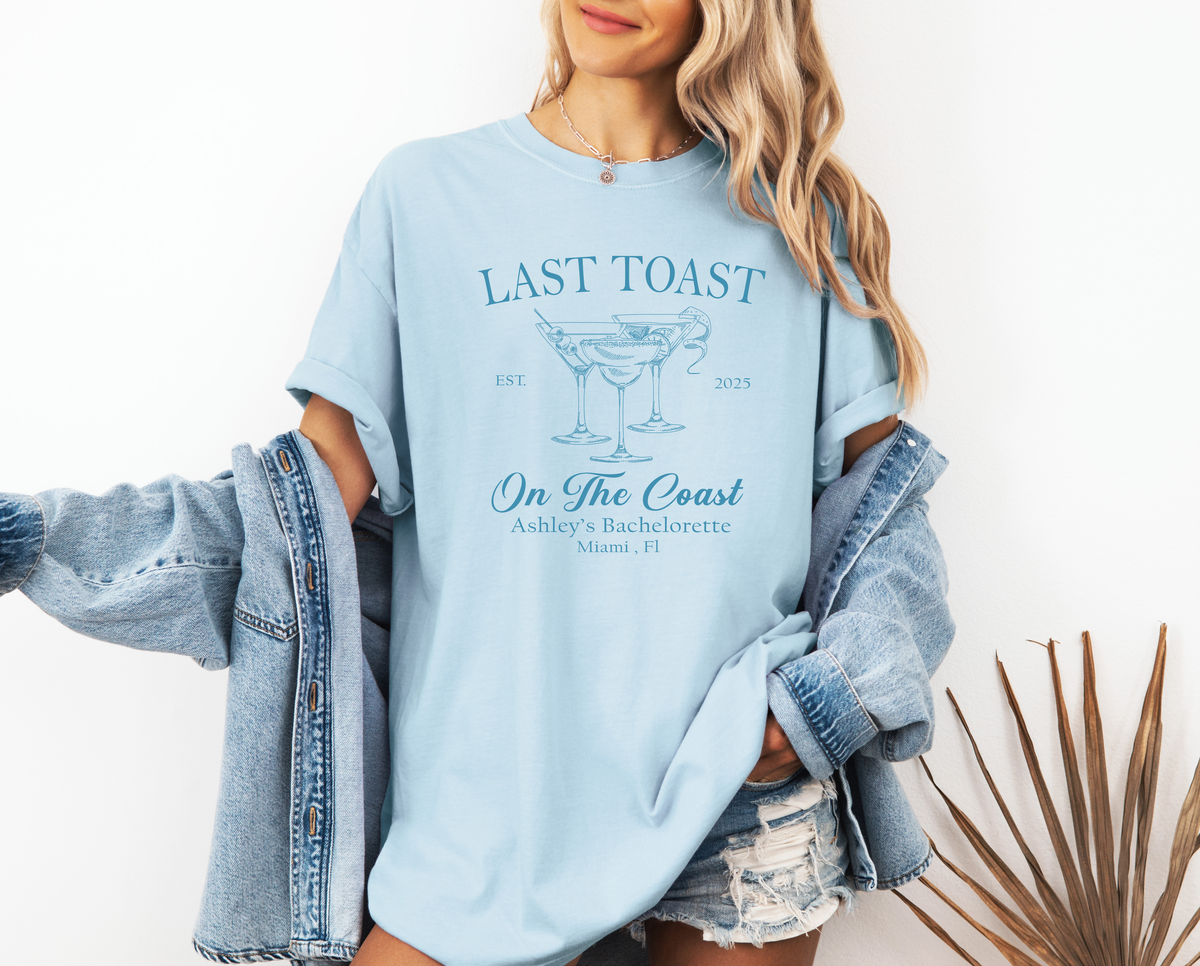 Cocktail Last Toast On The Coast Bachelorette Party T-Shirts