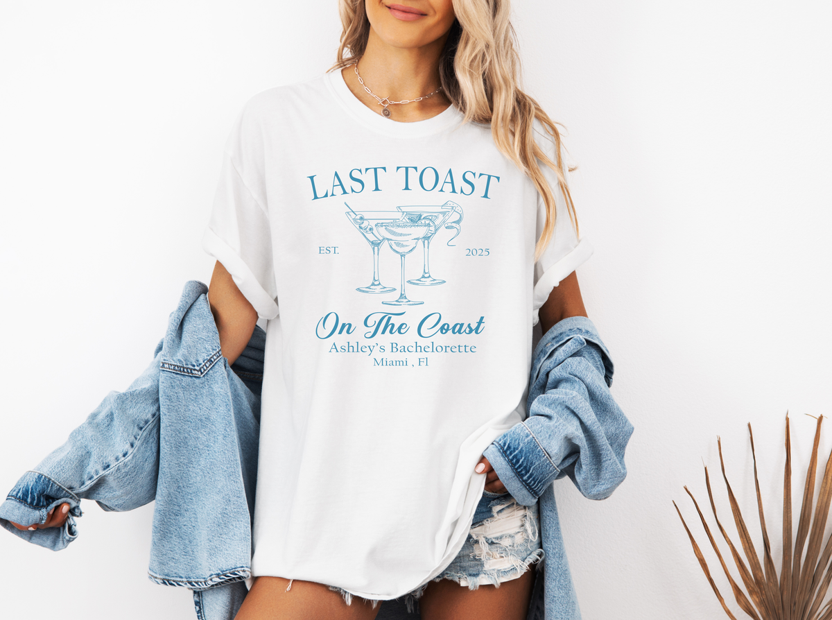 Cocktail Last Toast On The Coast Bachelorette Party T-Shirts