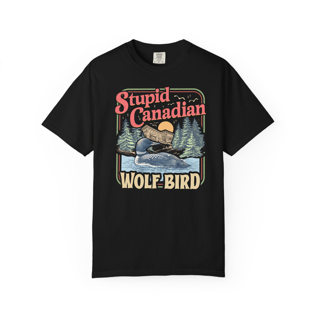 Stupid Canadian Wolf Bird Shirt, Heated Rivalry Inspired Tshirt, Funny Loon Graphic Tee