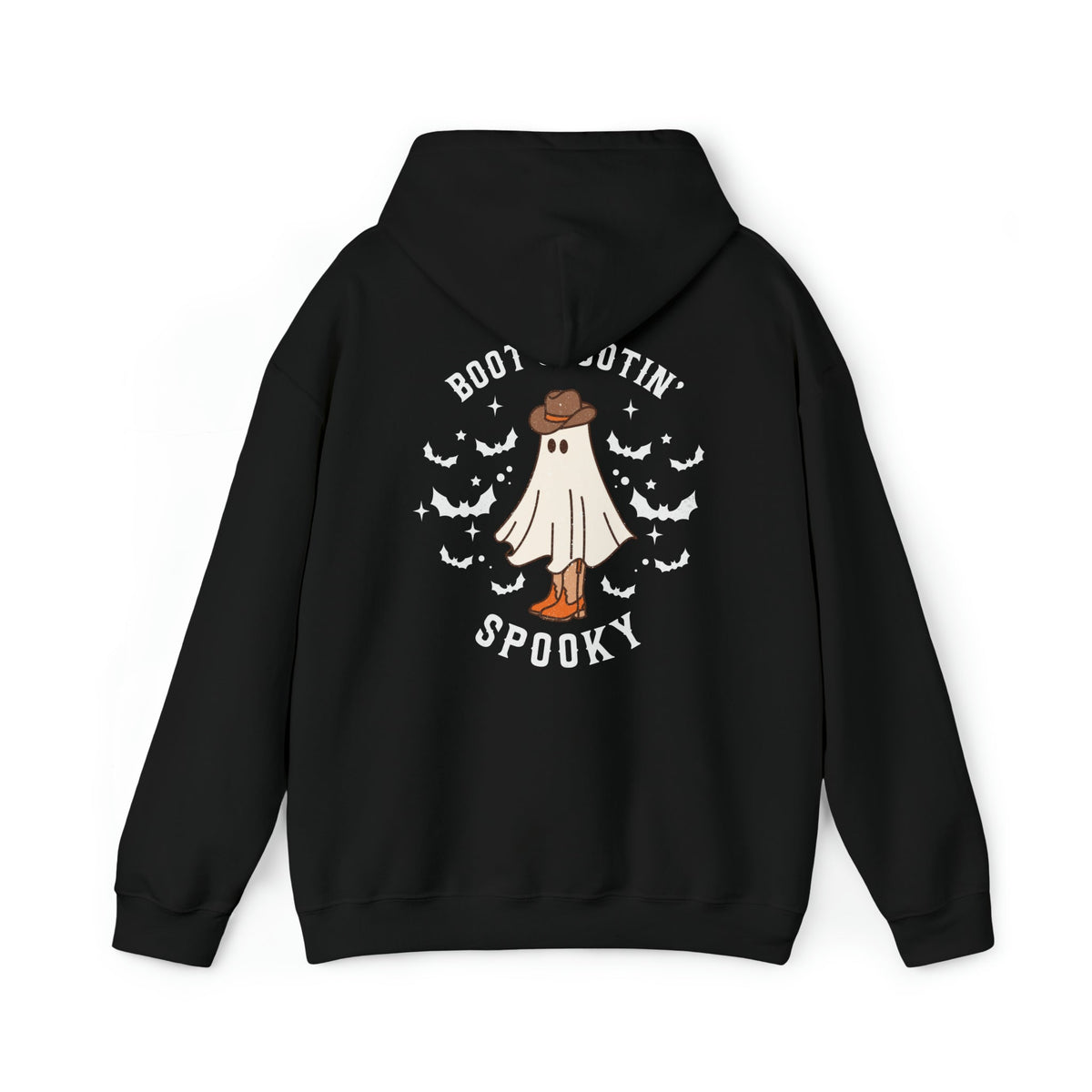 Unisex Hoodie Tshirt Boot Scootin Spooky, Western Halloween Cowboy Ghost