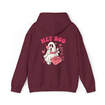 Unisex HOODIE Hey Boo Cute Ghost Face