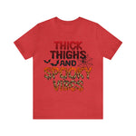 Unisex BELLA CANVA T-Shirt Thick Thighs and Spooky Vibes Funny Halloween