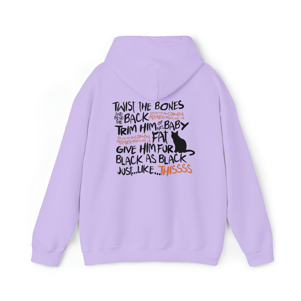 Unisex HOODIE twist the bone witch spell Hoodie, black cat lover Hoodie, witching funny hoodie