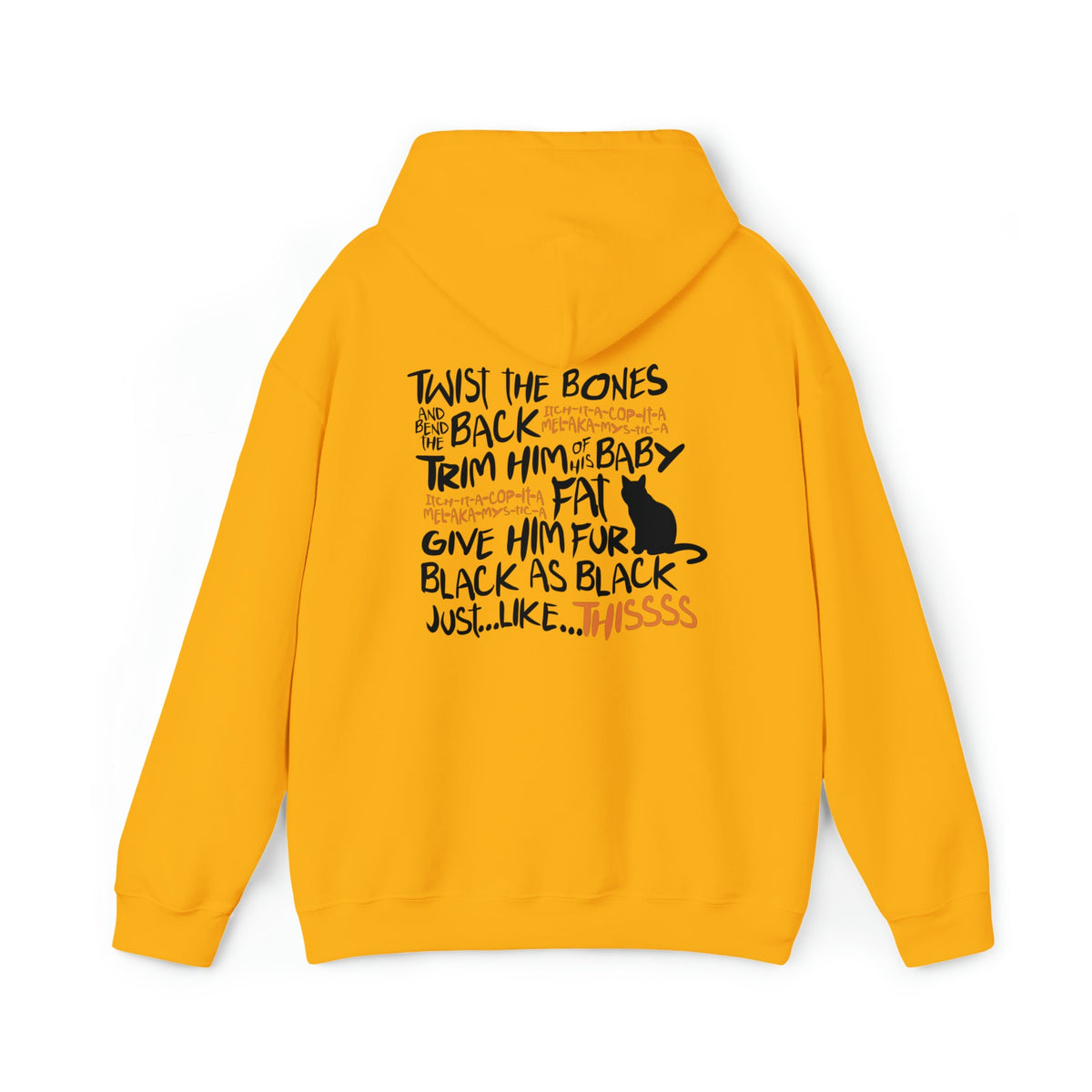 Unisex HOODIE twist the bone witch spell Hoodie, black cat lover Hoodie, witching funny hoodie