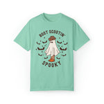 Unisex COMFORT COLORS Tshirt Boot Scootin Spooky, Western Halloween Cowboy Ghost