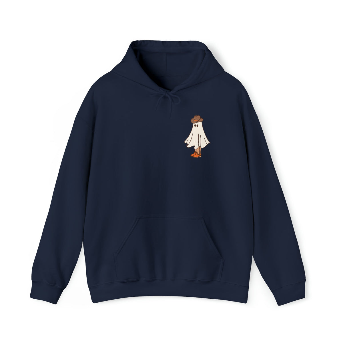 Unisex Hoodie Tshirt Boot Scootin Spooky, Western Halloween Cowboy Ghost