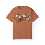 Unisex COMFORT COLORS T-Shirt Cute Spooky Ghost Coffee, Halloween Pumpkin Spice Fall Drinks Latte