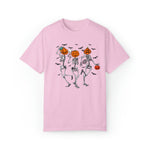 Unisex COMFORT COLOR Dancing Skeleton Halloween Shirt, spooky season pumpkin autumnal