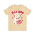 Unisex BELLA CANVA T-Shirt Hey Boo Cute Ghost Face