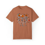 Unisex COMFORT COLOR Dancing Skeleton Halloween Shirt, spooky season pumpkin autumnal