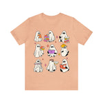 Unisex BELLA CANVA T-Shirt halloween books Teacher Librarian Shirt, Trick or Read, Read More Books, Ghost Books, Halloween Reading