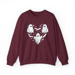 Unisex Sweatshirt Halloween mystical ghost Doodle Heart Cute Spooky Ghost