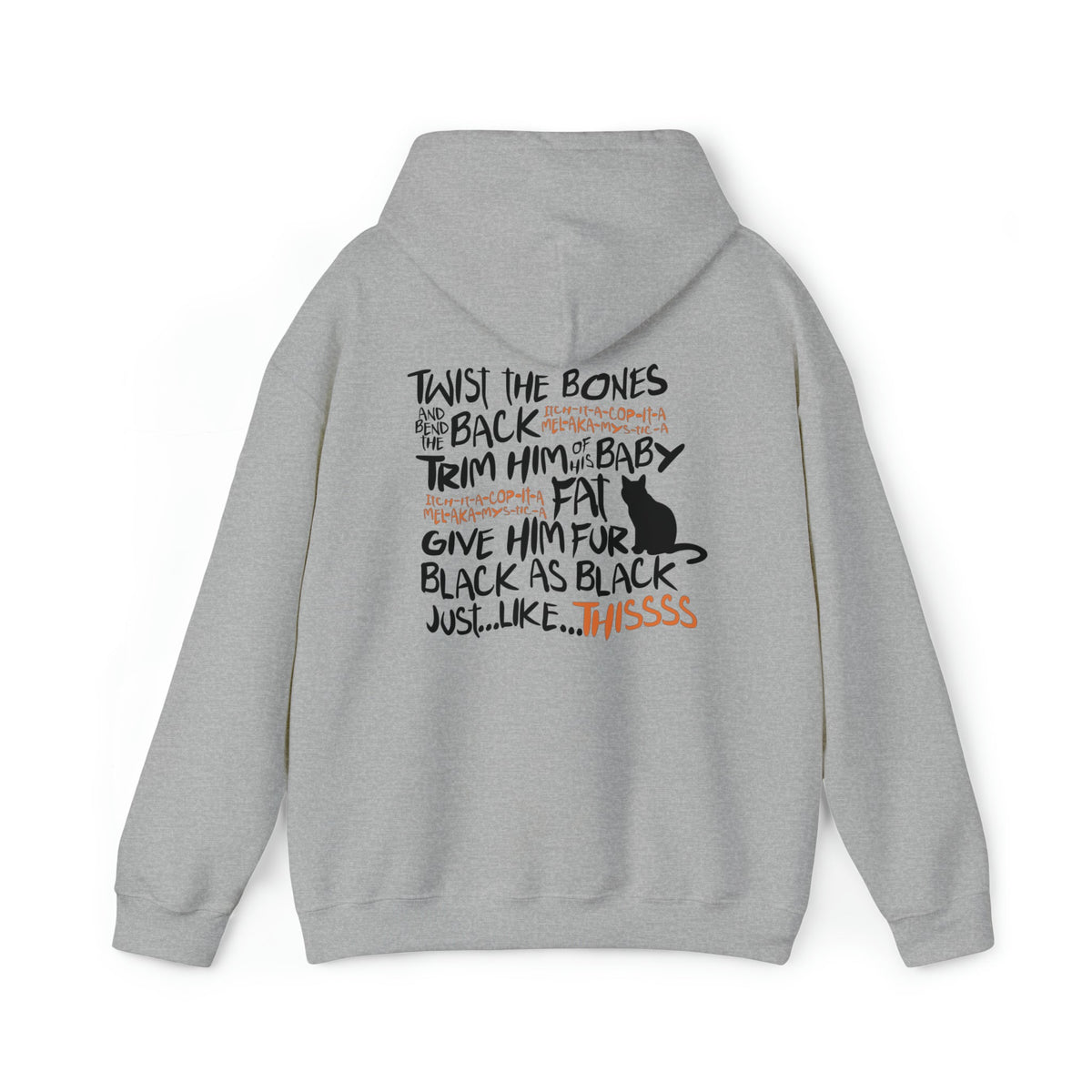Unisex HOODIE twist the bone witch spell Hoodie, black cat lover Hoodie, witching funny hoodie