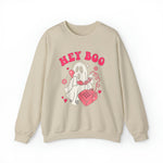 Unisex Sweatshirt Hey Boo Cute Ghost Face
