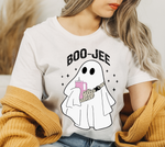 Unisex BELLA CANVA T-Shirt Boo-Jee Shirt Boojee Ghost Halloween Cute Spooky
