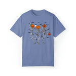 Unisex COMFORT COLOR Dancing Skeleton Halloween Shirt, spooky season pumpkin autumnal