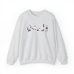 Unisex ghostly halloween Black cat sweatshirt , spooky ghost black cat crewneck, halloween binx