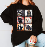 Unisex Sweatshirt Let'S Watch Scary Movies Ghost Face movie 90's Horror Black Cat Halloween